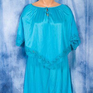 Jill Andrea New York Turquoise Nylon Pajamas Size 1X